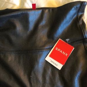 Spanx faux leather leggings.